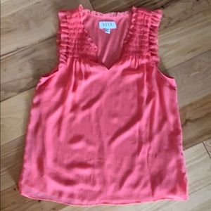 Sleeveless ruffle shell